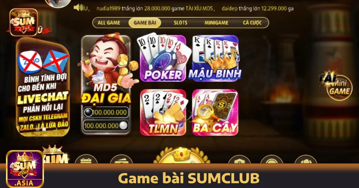 Vì sao nên chọn Game bài SUMCLUB?