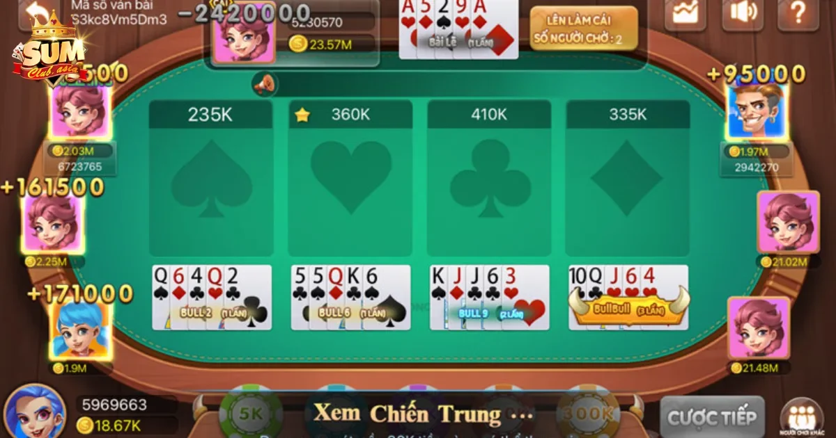 Cách xác định bộ bài mạnh trong game bài Bull Bull